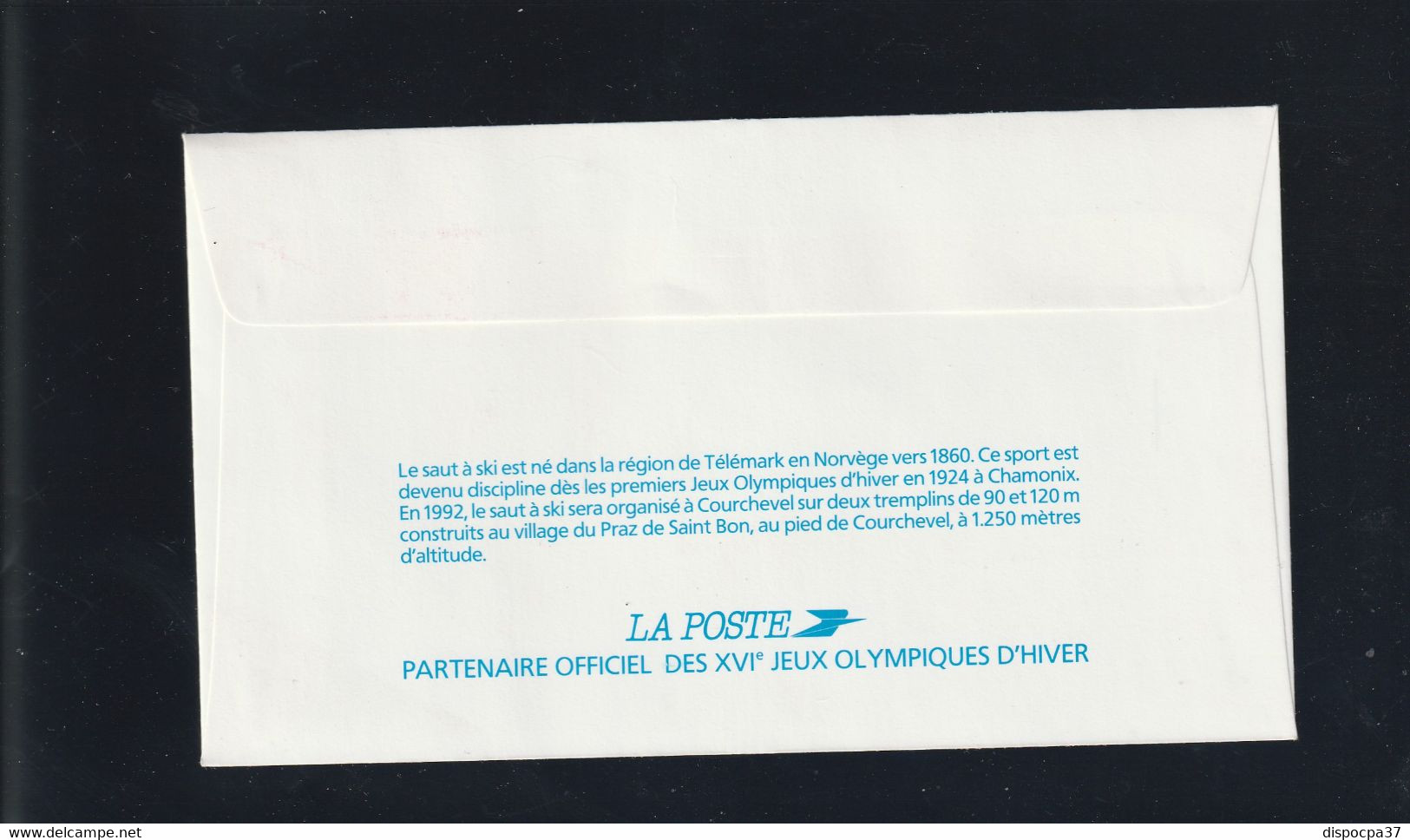 PREMIER JOUR D'ÉMISSION -XVI° JEUX OLYMPIQUES D'HIVER ALBERTVILLE 92 - SAUT- 22 DÉCEMBRE 1990- COURCHEVEL - Collections (sans Albums)