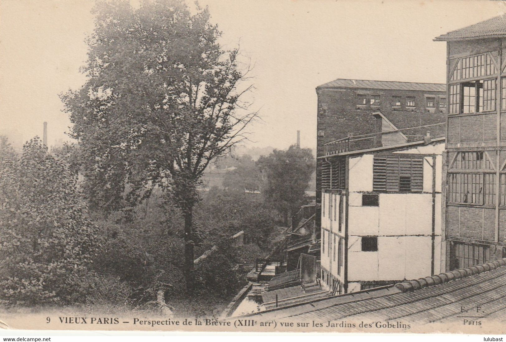 PARIS : Perspective De La Bièvre Vue Sur Les Jardins Des Gobelins. - Arrondissement: 13