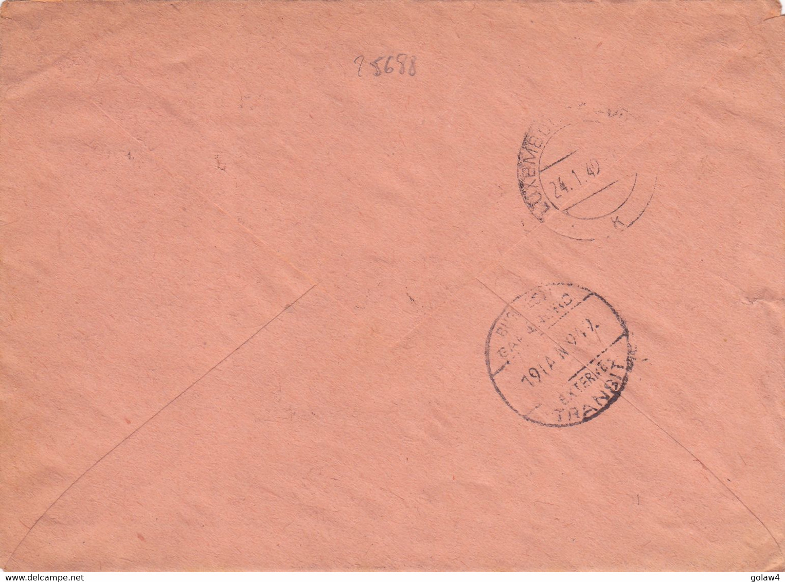 25688# TIMBRE RPR LETTRE UNIVERITATEA DIN IASI RECOMMANDEE Obl IASI 1949 ROMANIA ROUMANIE Pour LUXEMBOURG - Cartas & Documentos