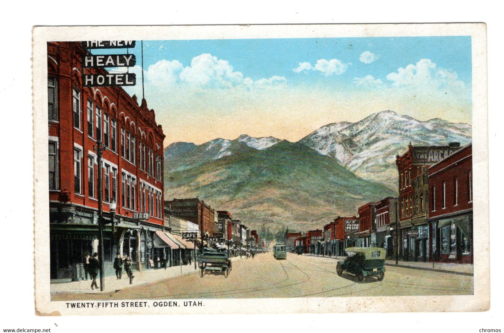 Postcard, Ogden, Utah, Twenty-fifth Street, With Swiss Stamp ! - Ogden