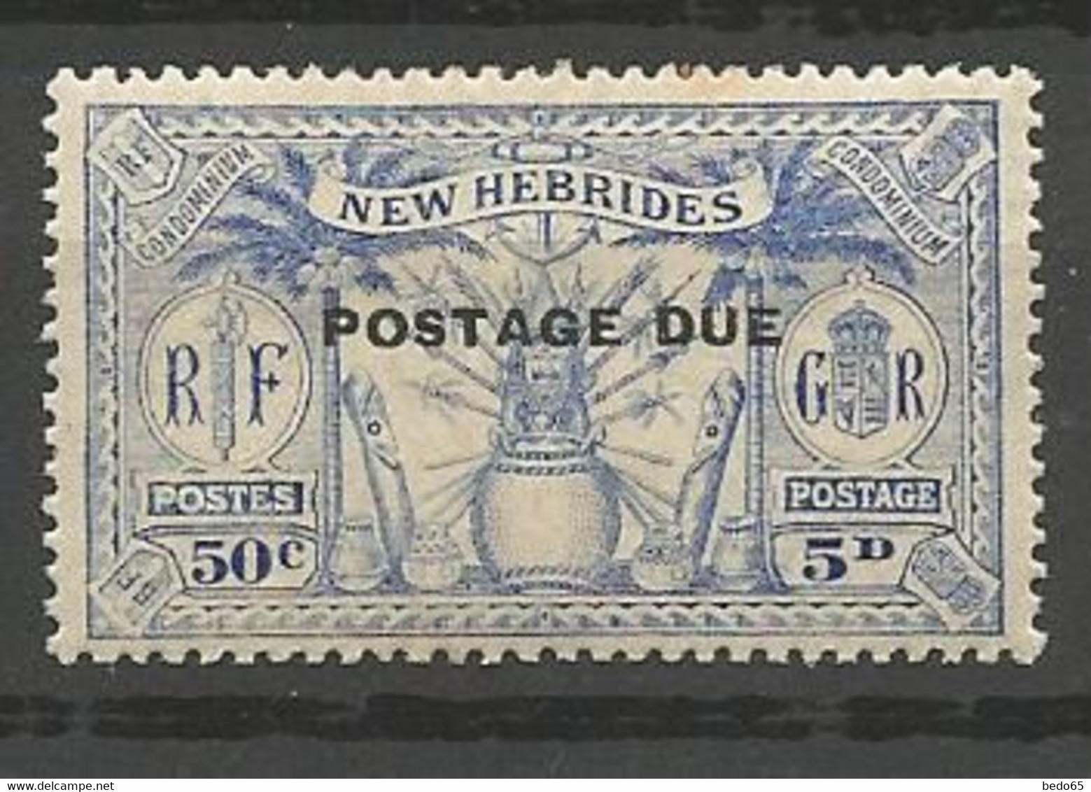 NOUVELLES-HEBRIDES TAXE N° 9 NEUF*   CHARNIERE / MH - Portomarken