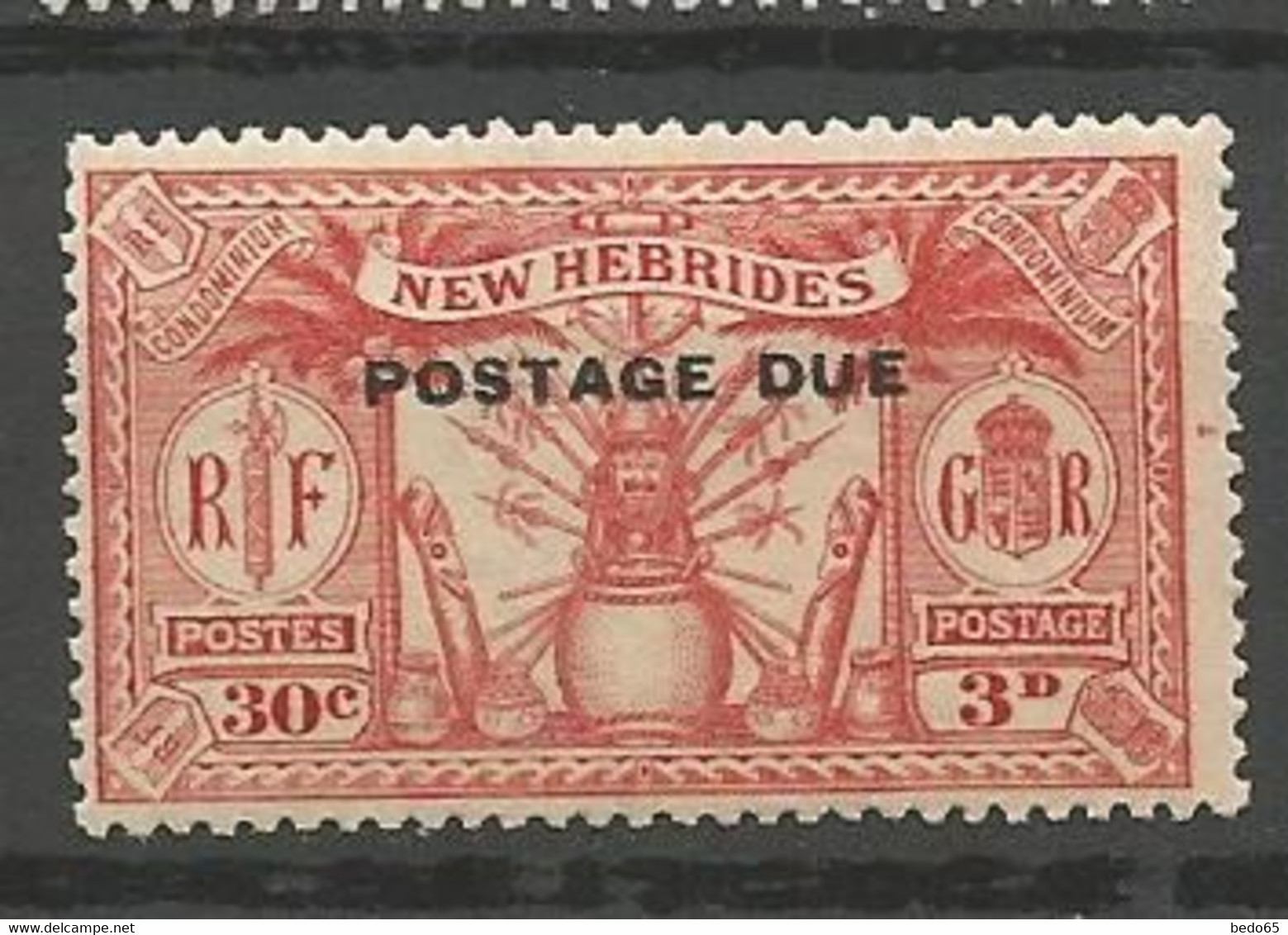 NOUVELLES-HEBRIDES TAXE N° 7 NEUF*   CHARNIERE / MH - Timbres-taxe