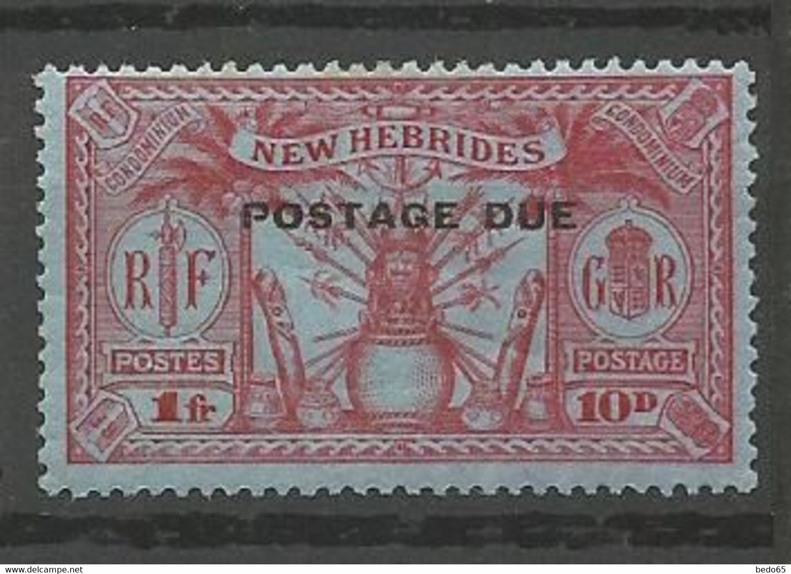 NOUVELLES-HEBRIDES TAXE N° 10 NEUF*   CHARNIERE / MH - Timbres-taxe