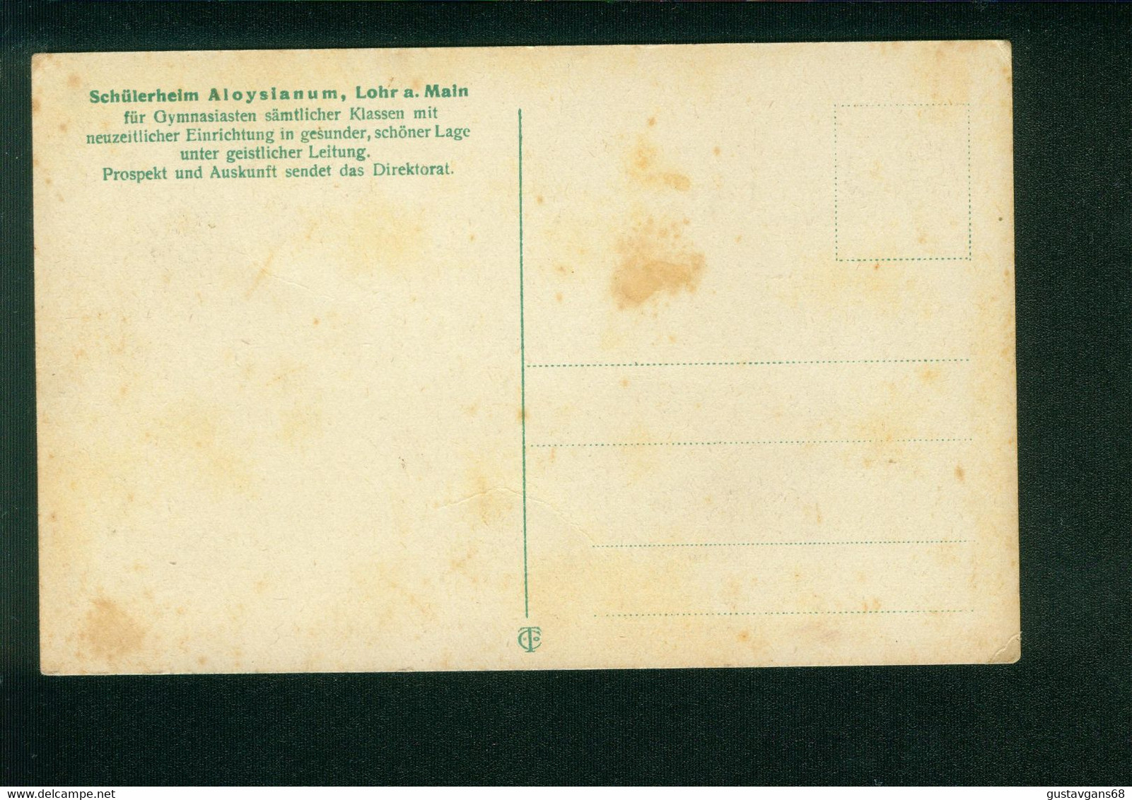 AK Lohr A. Main, Unterfranken, Main-Spessart, Schülerheim Aloysianum, Ungelaufen - Lohr