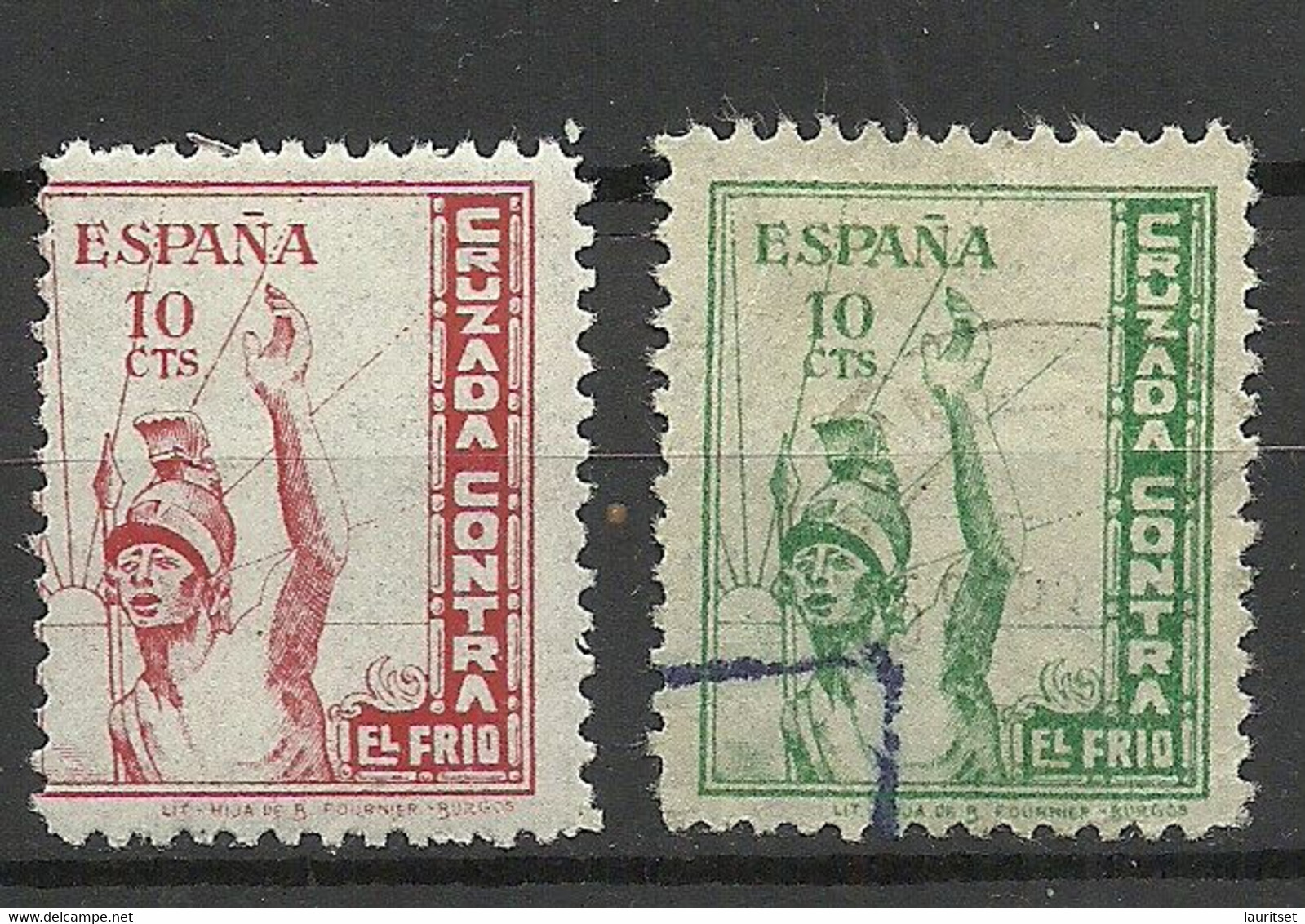 Espana Spain 1937 GUERRA CIVIL BENEFICENCIA CRUZADA CONTRA EL FRIO */o - Other & Unclassified