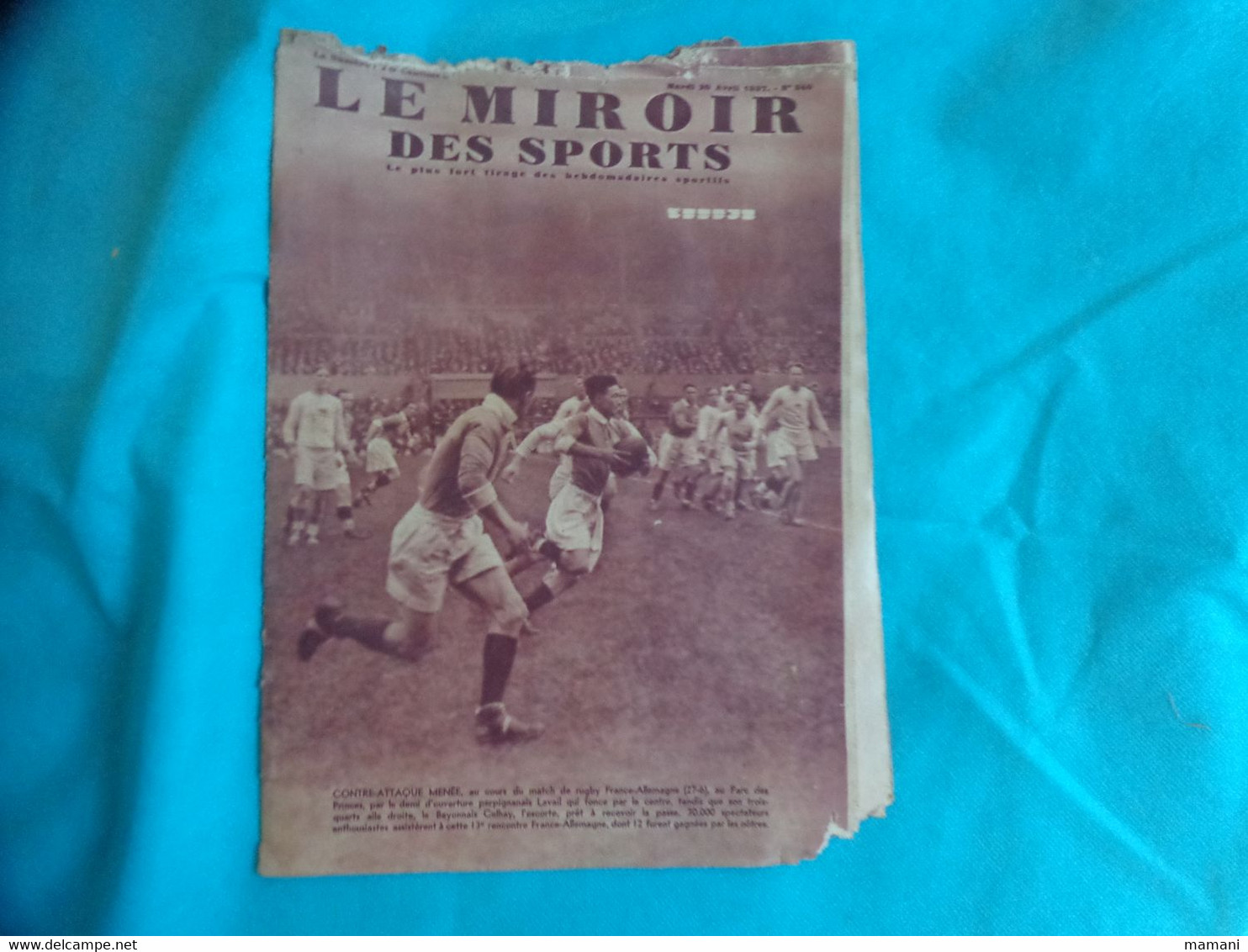 lot de revues LE MIROIR DES SPORTS 1936 pour 1 et les autres  1937