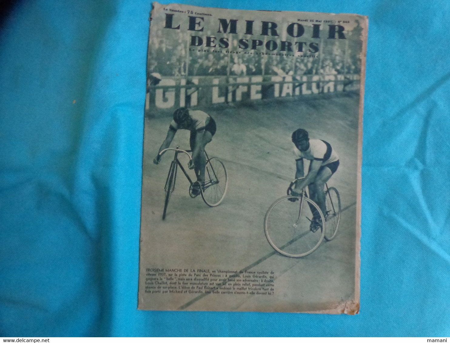 lot de revues LE MIROIR DES SPORTS 1936 pour 1 et les autres  1937