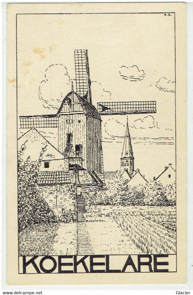 KOEKELARE - Windmolen - Moulin A Vent - Pentekening Hoffmann, Dresden - Koekelare