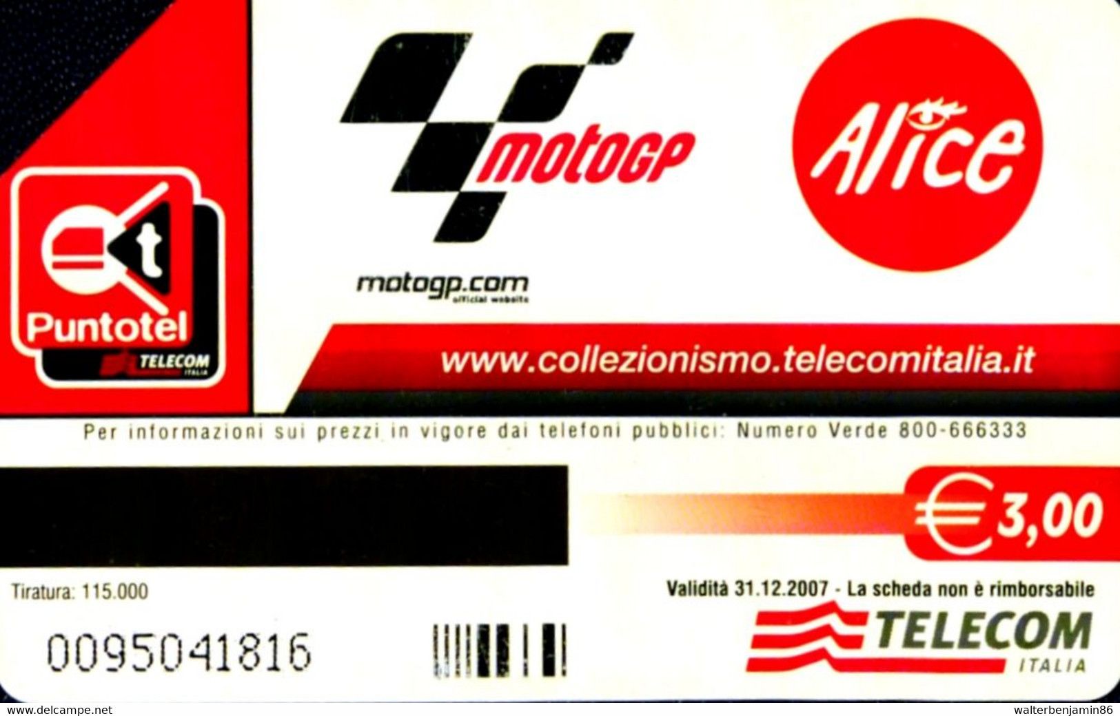 G 2205 707 C&C 4318 SCHEDA TELEFONICA USATA CALENDARIO MOTO GP 2007 - Pubbliche Tematiche