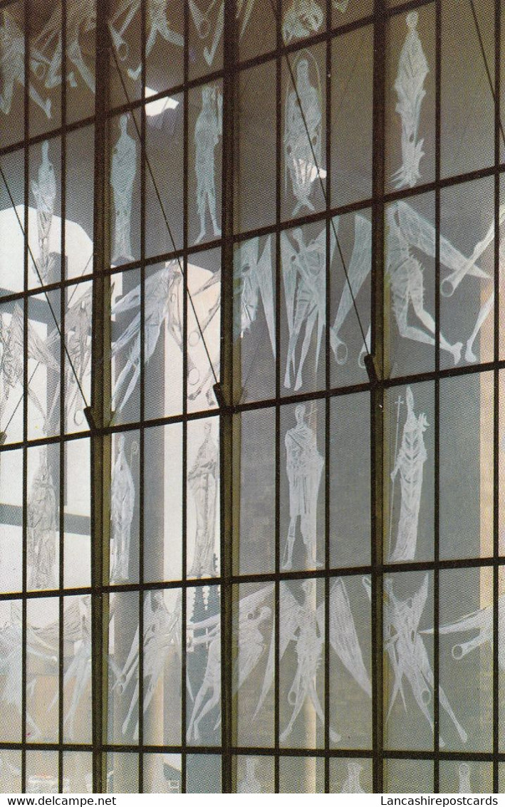 Postcard Coventry Cathedral Showing Part Of The Great West Window My Ref B14539MD - Coventry