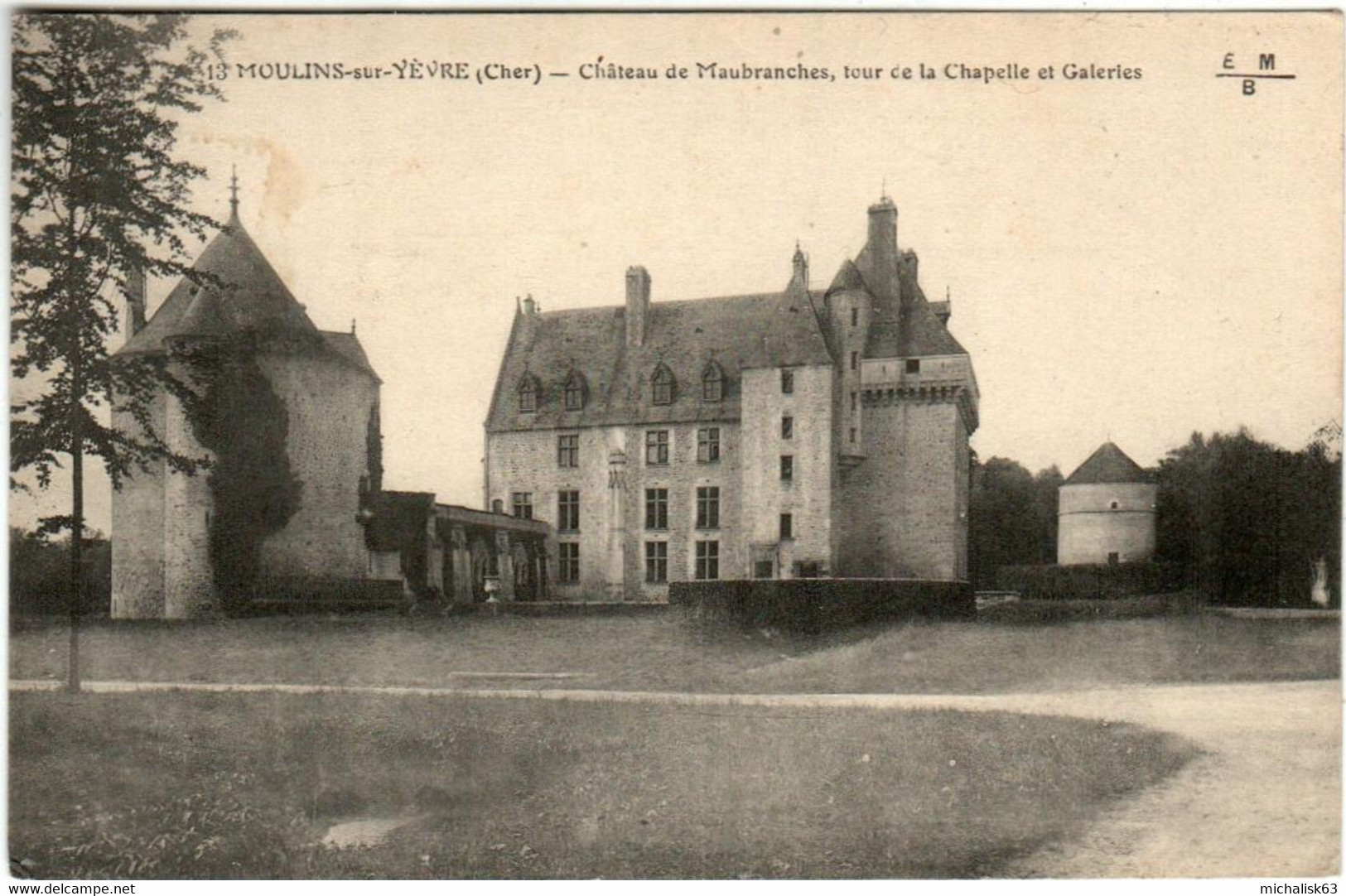 31ksps 143 CPA - MOULINS SUR YEVRE - CHATEAU DE MAUBRANCHES - Sonstige & Ohne Zuordnung