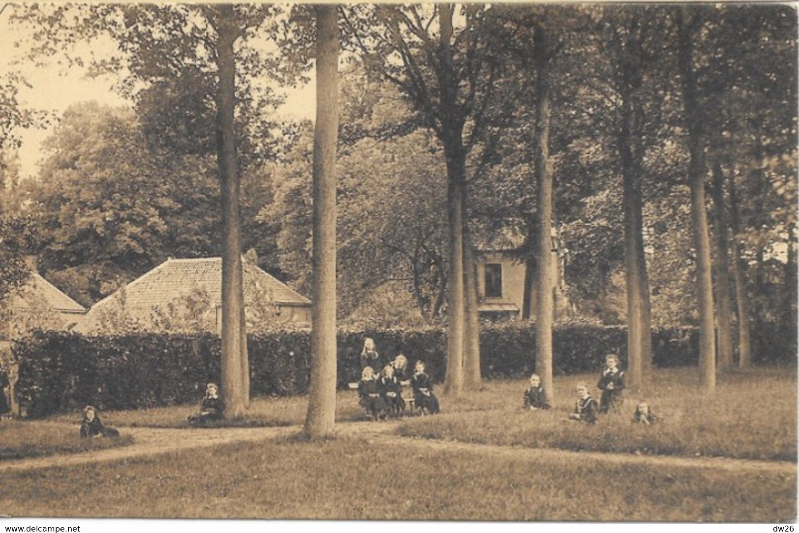 Vught (Pays-Bas) Pensionnat Regina Coeli - Vue Du Parc, Enfants - Carte E. & B. Non Circulée - Vught