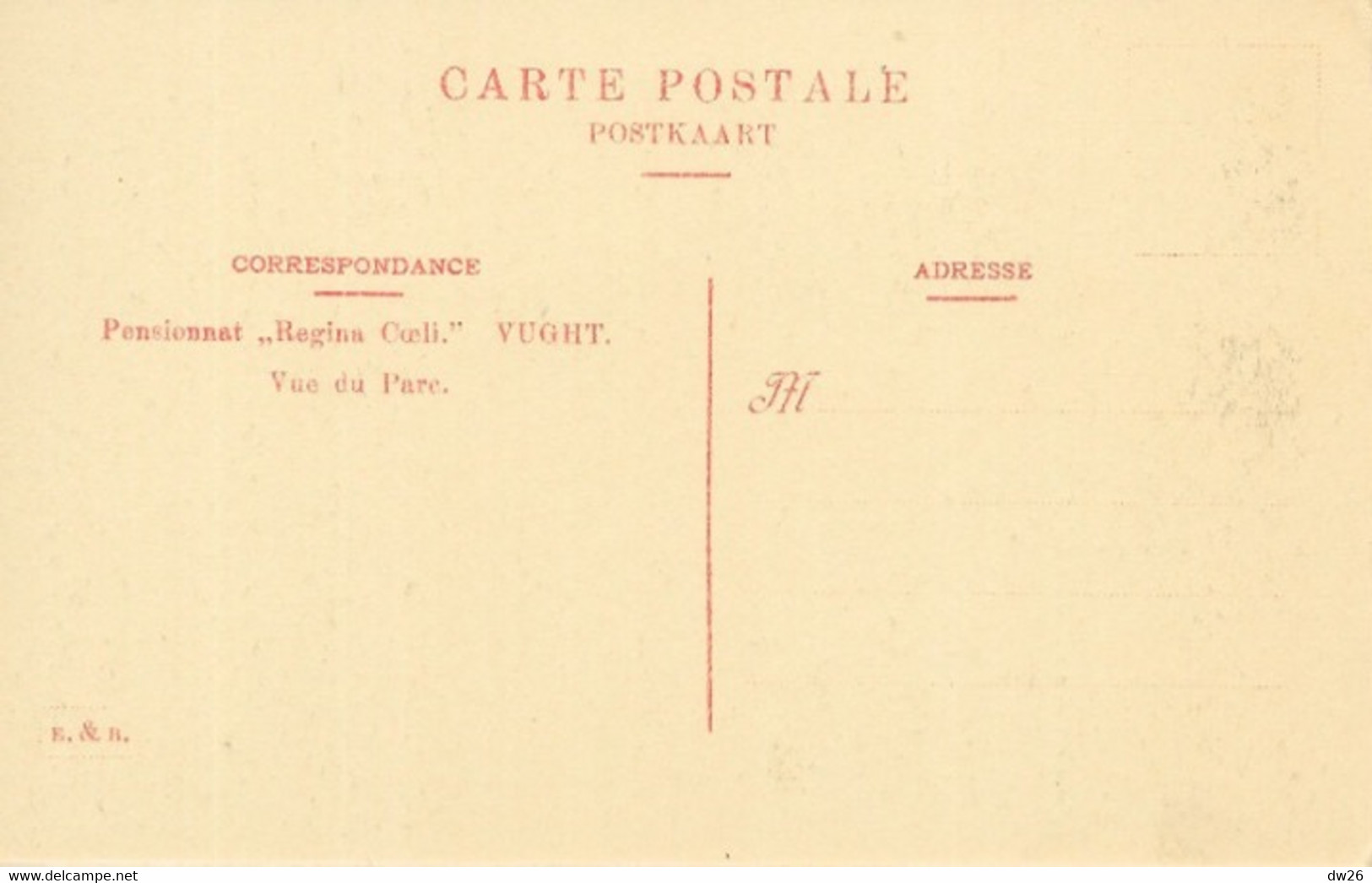 Vught (Pays-Bas) Pensionnat Regina Coeli - Vue Du Parc, Enfants - Carte E. & B. Non Circulée - Vught