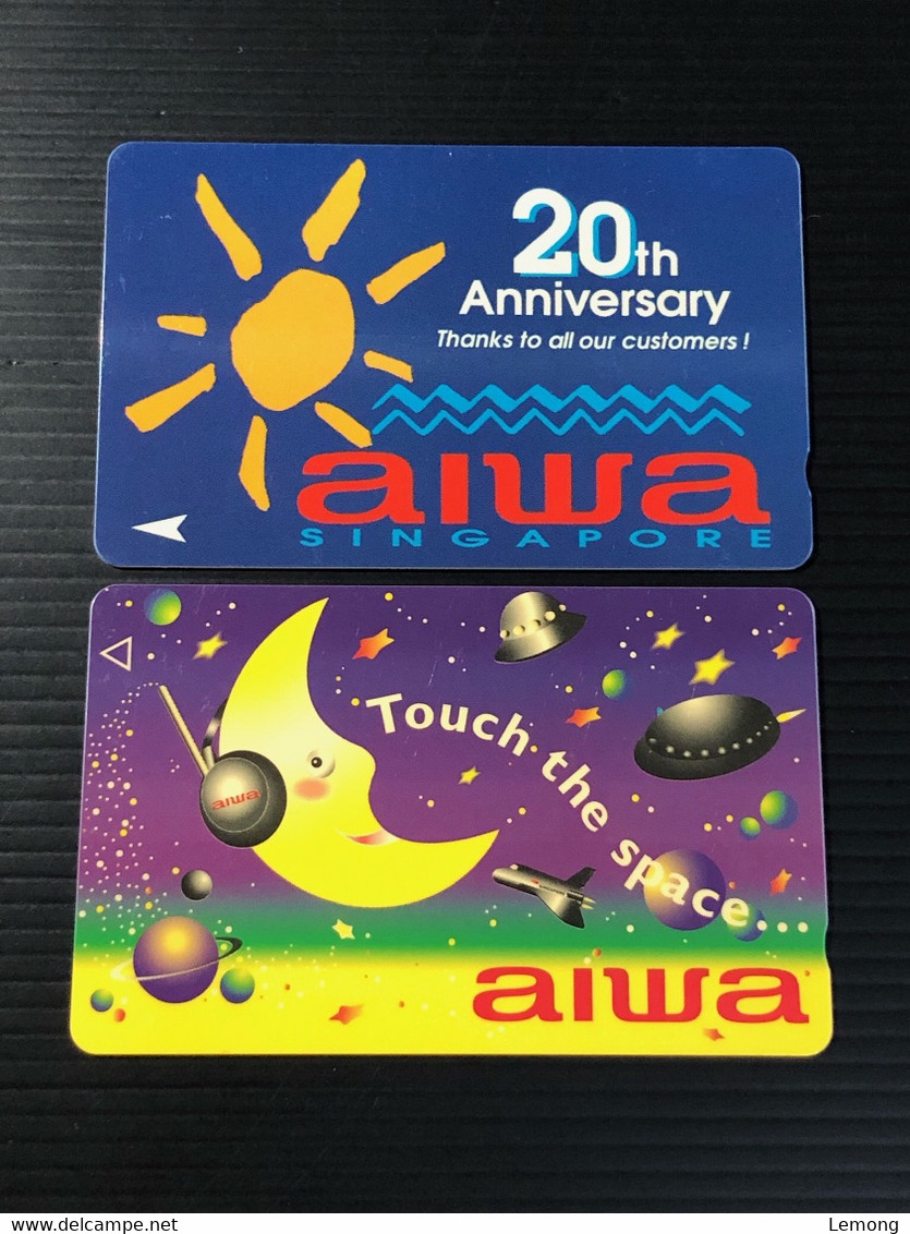 Mint Singapore Telecom GPT Phonecard - AIWA, Set Of 2 Mint Cards (Same Serial Number) - Malaysia