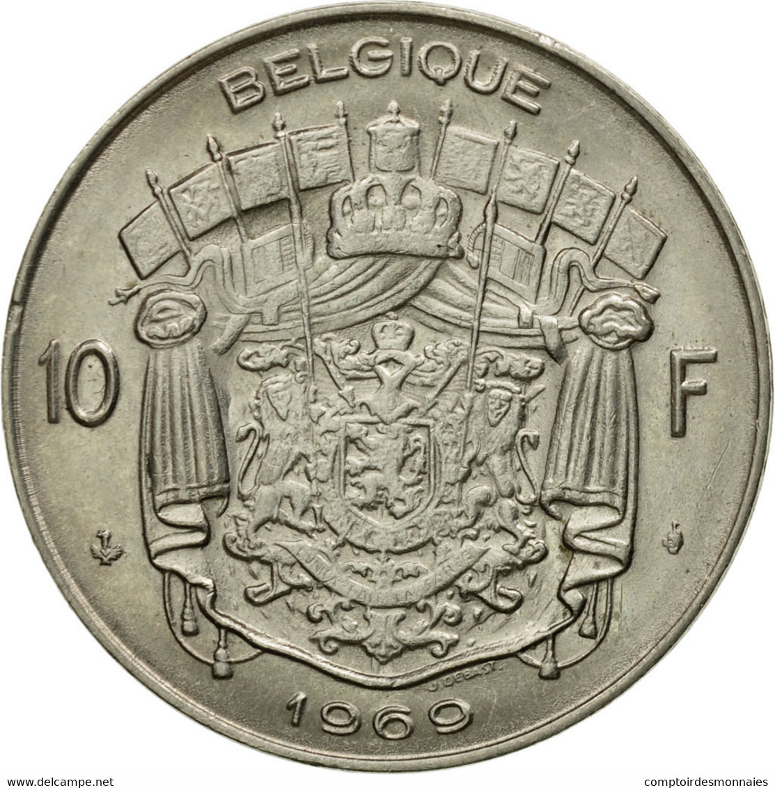 Monnaie, Belgique, 10 Francs, 10 Frank, 1969, Bruxelles, SUP, Nickel, KM:155.1 - 10 Francs