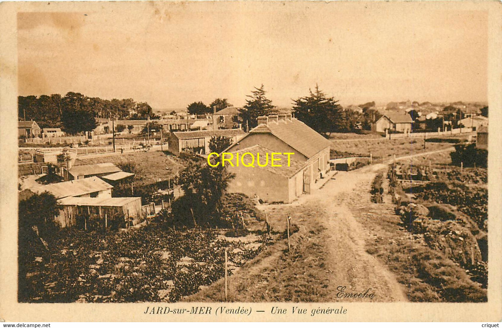 85 Jard Sur Mer, Une Vue Générale, Carte Pas Courante, Affranchie Pétain1943 - Sonstige & Ohne Zuordnung