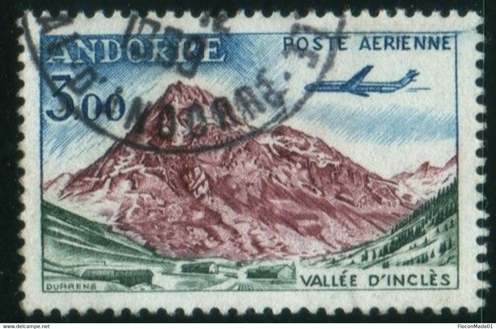 Andorre 1961 Vallée D'Inclès PA N° 6 + PAN° 7  Oblitérés TB - Airmail