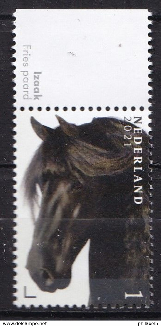 Nederland - 13 September 2021 - Nederlandse Paardenrassen - Izaak - Fries Paard - Horse/Pferd/cheval - MNH - Ungebraucht