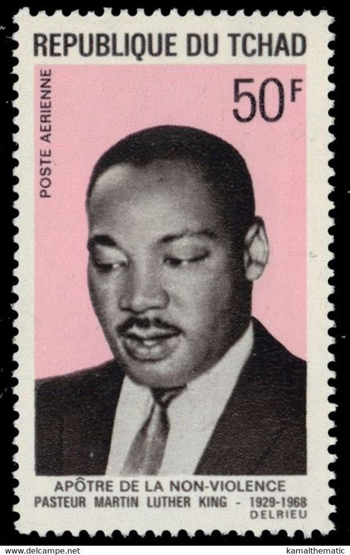 Chad 1969 MNH, Martin Luther, NOBEL PEACE Prize, Human Rights Activist - Martin Luther King