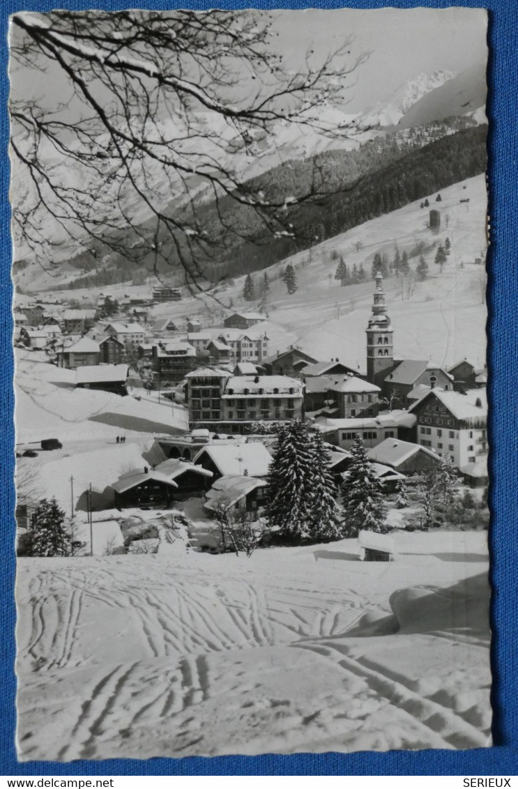 AA9  FRANCE  BELLE CARTE 1956 LA CLUSAZ   POUR PARIS   + AFFRANCH. INTERESSANT - Brieven En Documenten