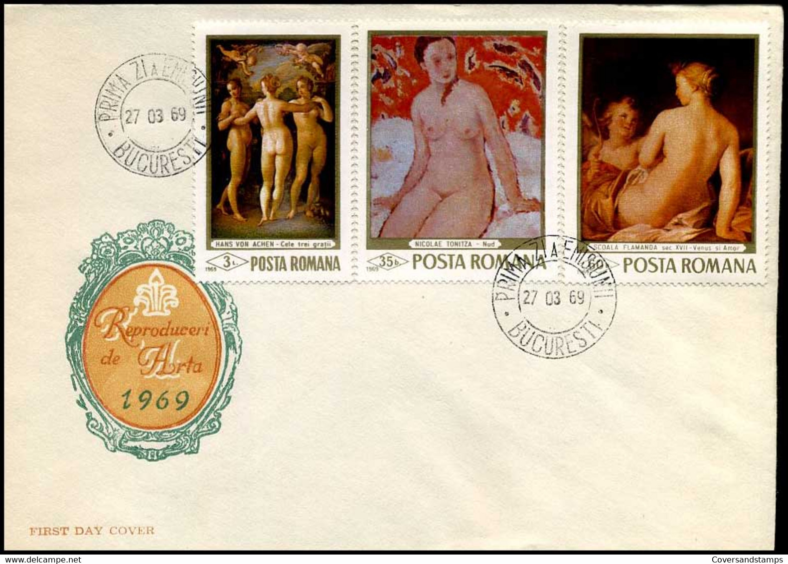 Republica Populara Romana - FDC - Reproduceri De Arta 1969 - FDC