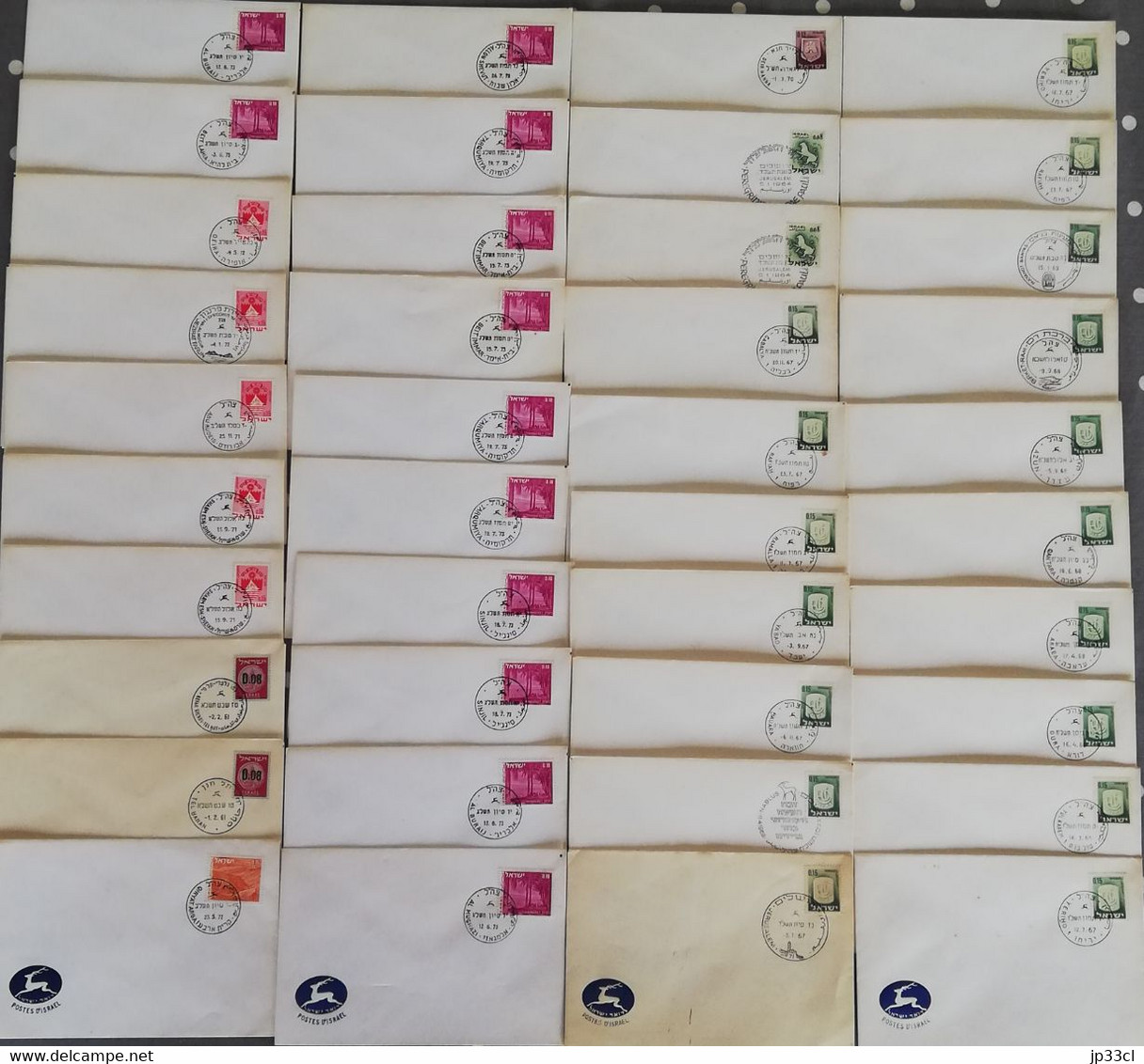 Israël Lot De 78 Enveloppes (covers) Avec Oblitérations Commémoratives (with Special Cancellations) (de 1961 à 1973) - Collezioni & Lotti