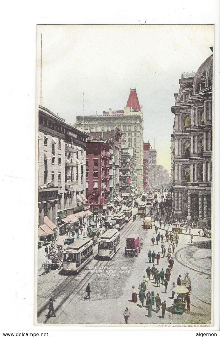 28581 - New York Broadway Looking North From The Astor House - Places & Squares