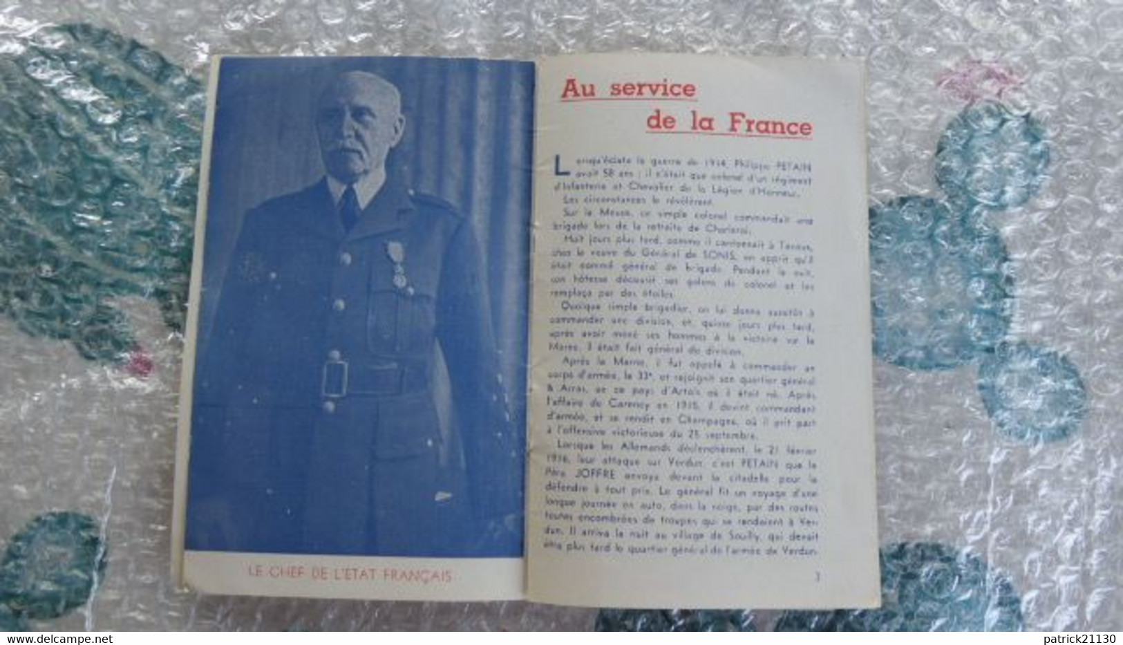 WW2 MARECHAL PETAIN AUX ENFANTS DE FRANCE - Frankrijk