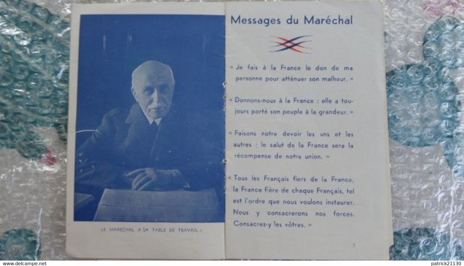 WW2 MARECHAL PETAIN AUX ENFANTS DE FRANCE - France