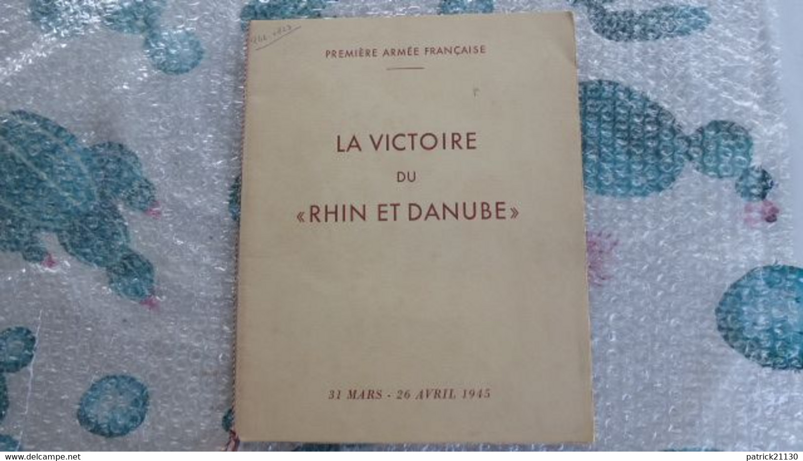 WW2 RHIN ET DANUBE 31 MARS 26 AVRIL 1945 - Francia