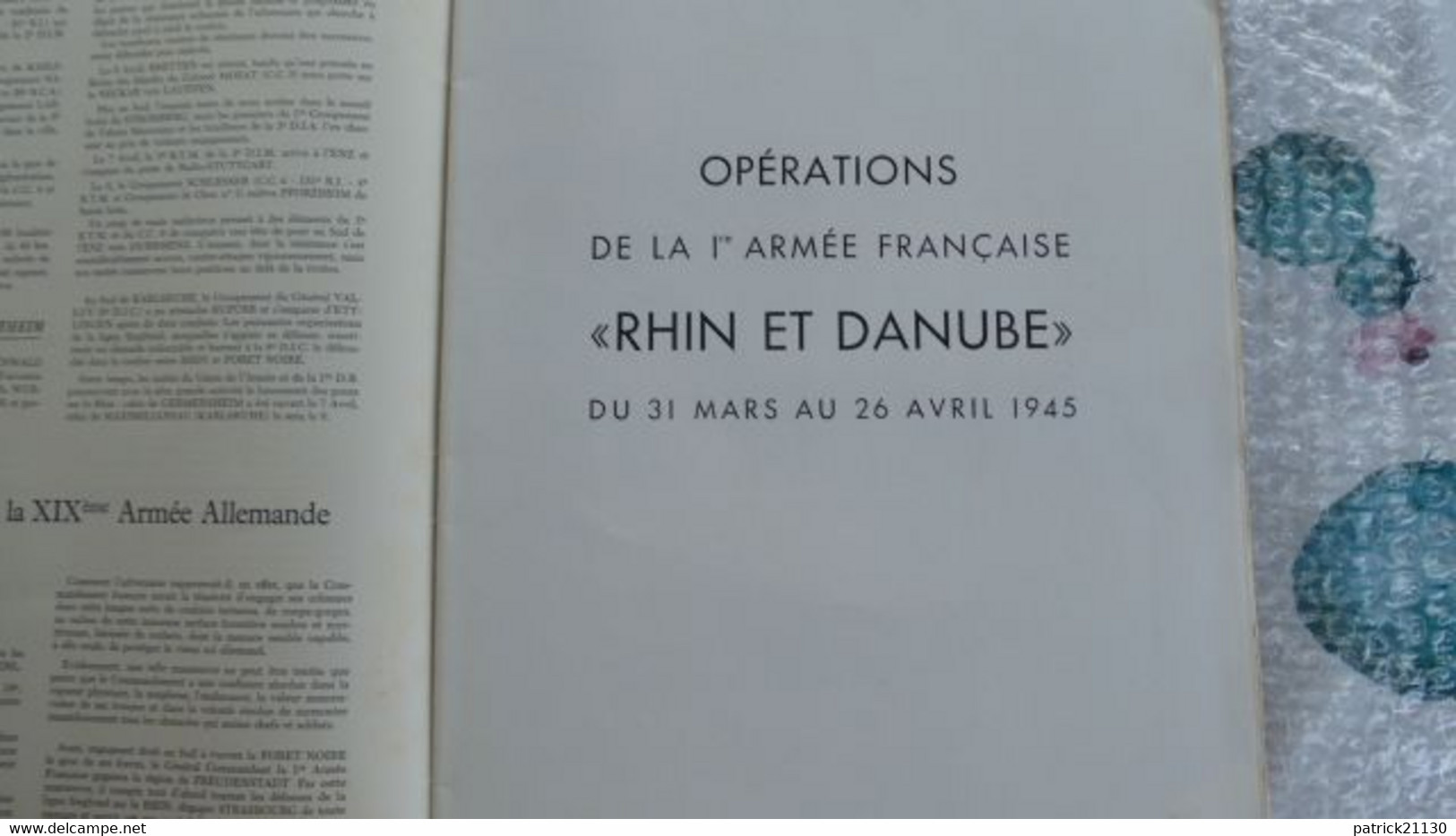 WW2 RHIN ET DANUBE 31 MARS 26 AVRIL 1945 - France