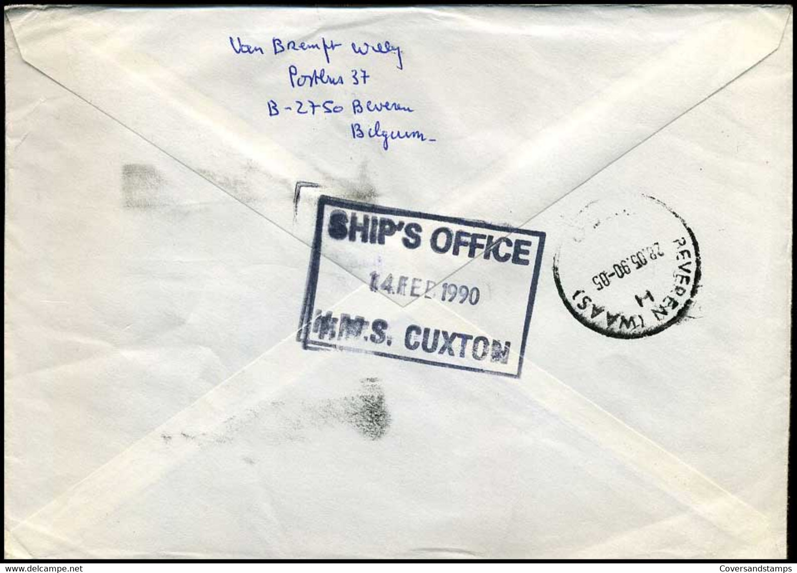 Great-Britain - Cover To Haifa, Israel - Ship's Office HMS Cuxton - Briefe U. Dokumente