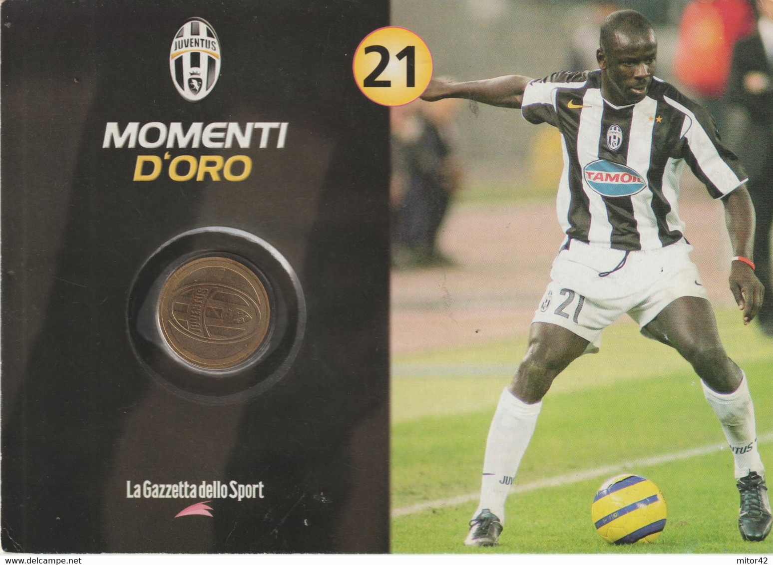 50V-Medaglia Della Juventus F.D.C.in Sottovuoto Bolaffi-Commemorativa  Del Difensore Lilian Thuram - Professionals/Firms