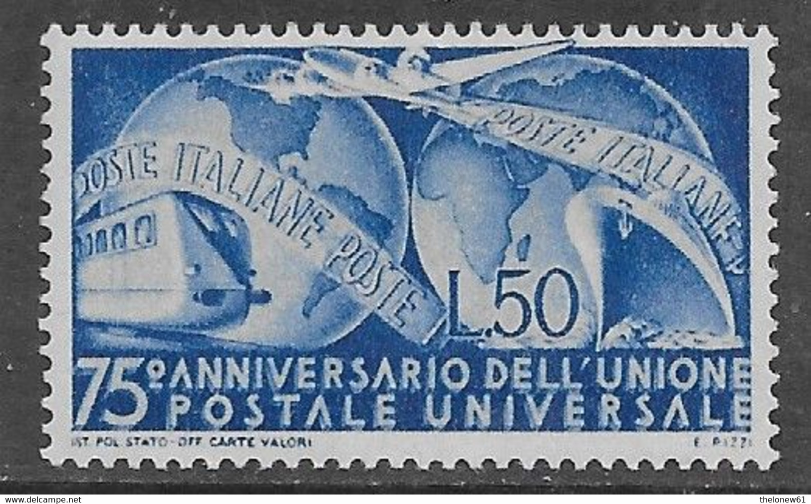 Italia Italy 1949 UPU Sa N.599 Nuovo MH * - 1946-60: Mint/hinged