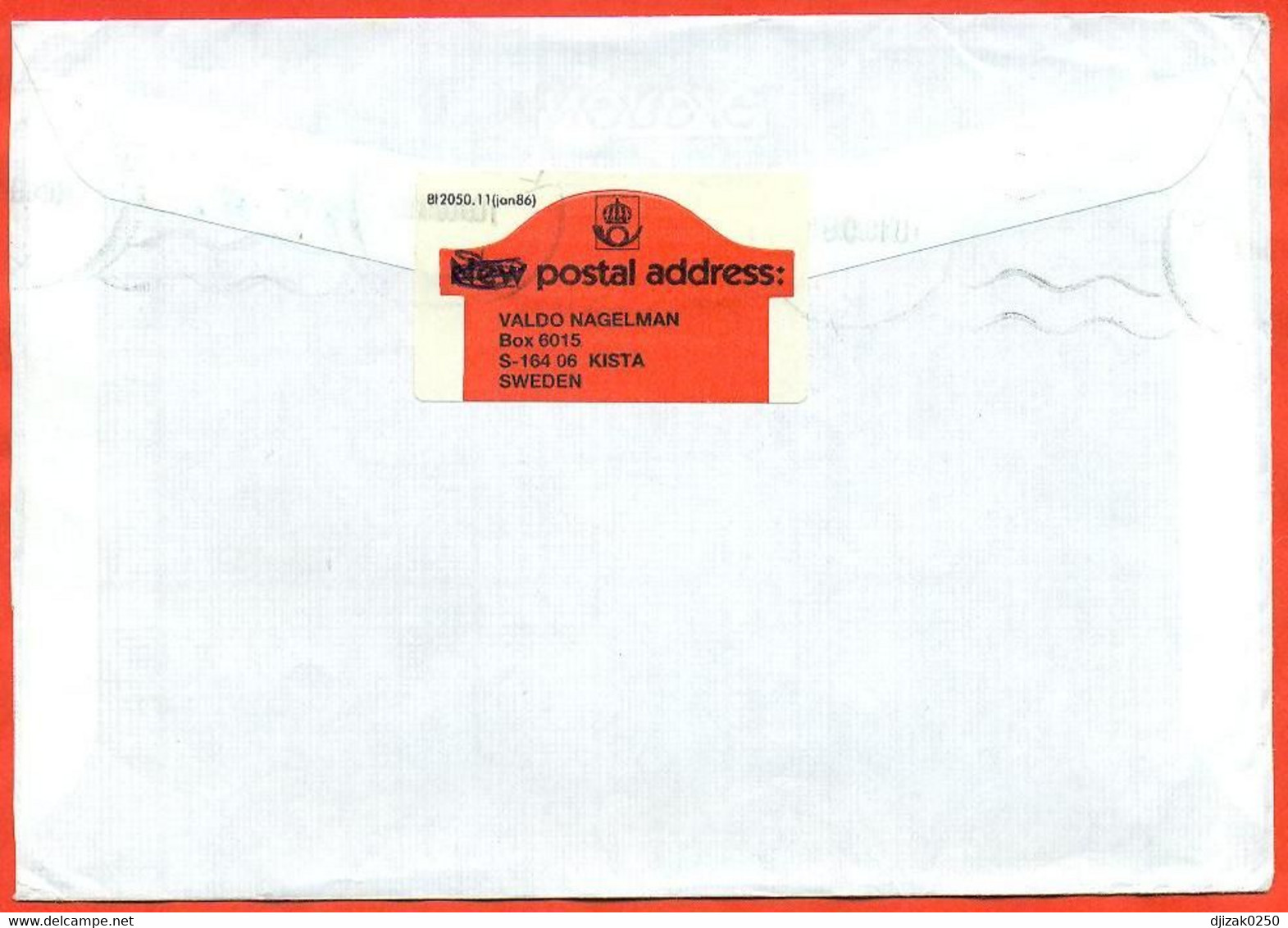 Sweden 1991. The Envelope Passed Through The Mail. - Briefe U. Dokumente