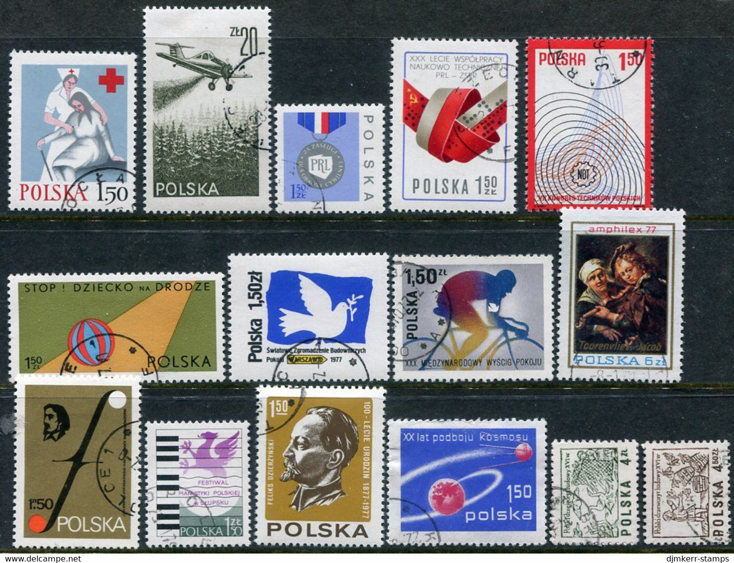POLAND 1977 Fourteen Single Issues  Used - Used Stamps