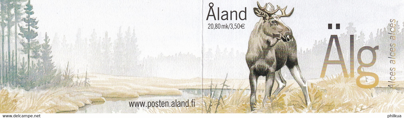 MiNr. 171 - 174  Finnland Alandinseln2000, 1. März. Der Elch. Odr., Markenheftchen Postfrisch/**/MNH - Aland