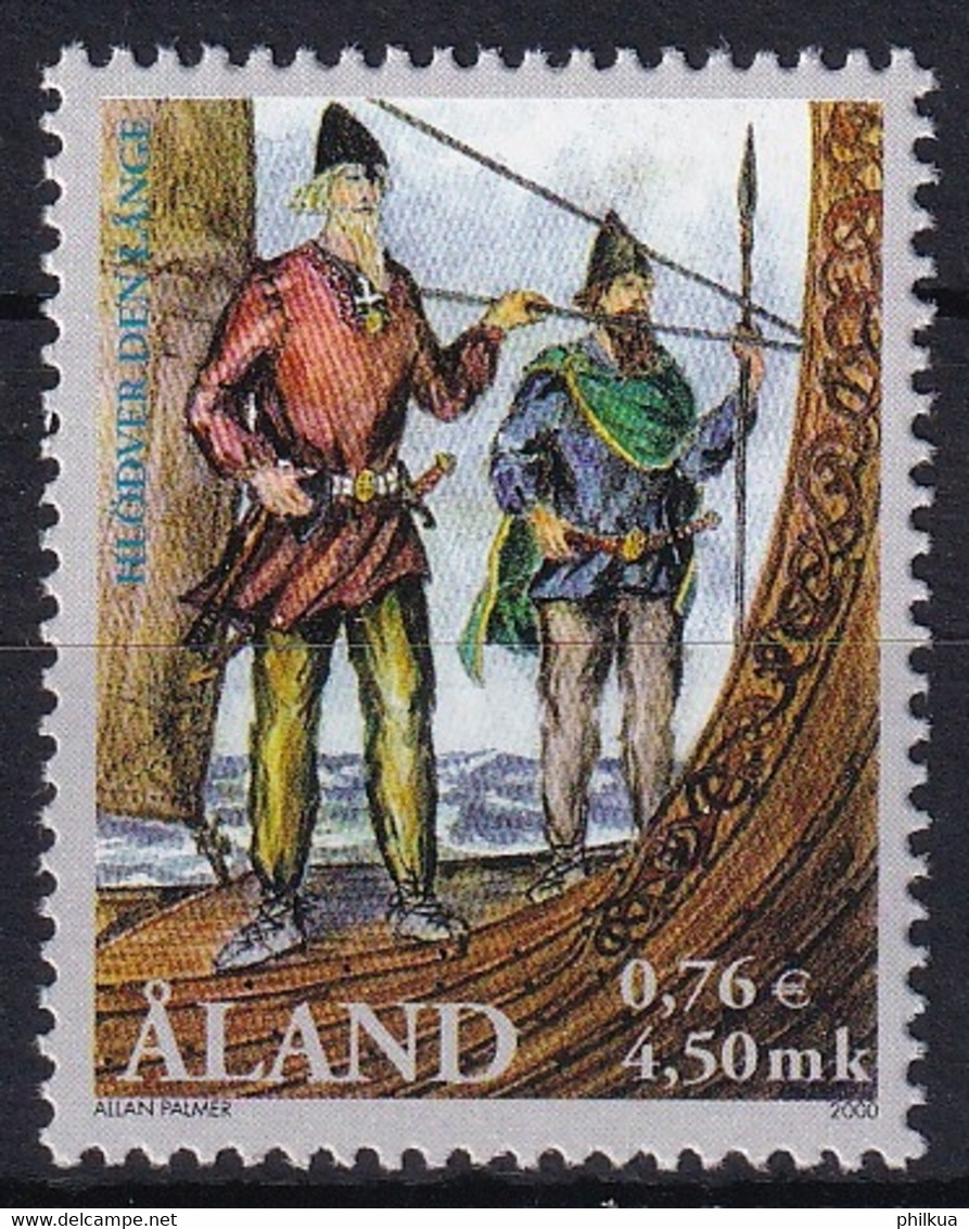 MiNr. 178 Finnland Alandinseln2000, 28. Juli. 100 Jahre Gemeinde Saltvik; Historischer Wikingermarkt Postfrisch/**/MNH - Aland