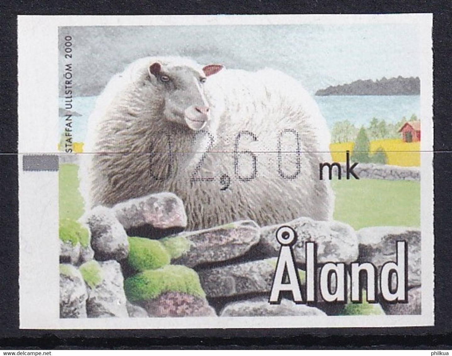 MiNr. 11 Finnland Alandinseln, Automatenmarken2000, 25. Aug. Haustiere (I): Schaf Postfrisch/**/MNH - Aland