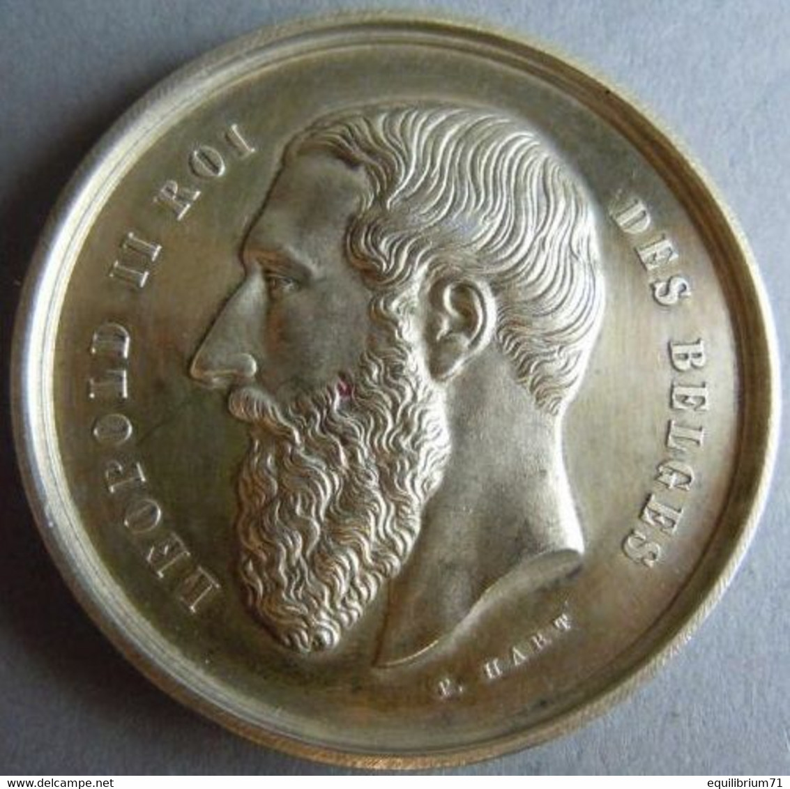 Médaille  - Léopold II - Signé P. HART - 1875 - Royal / Of Nobility