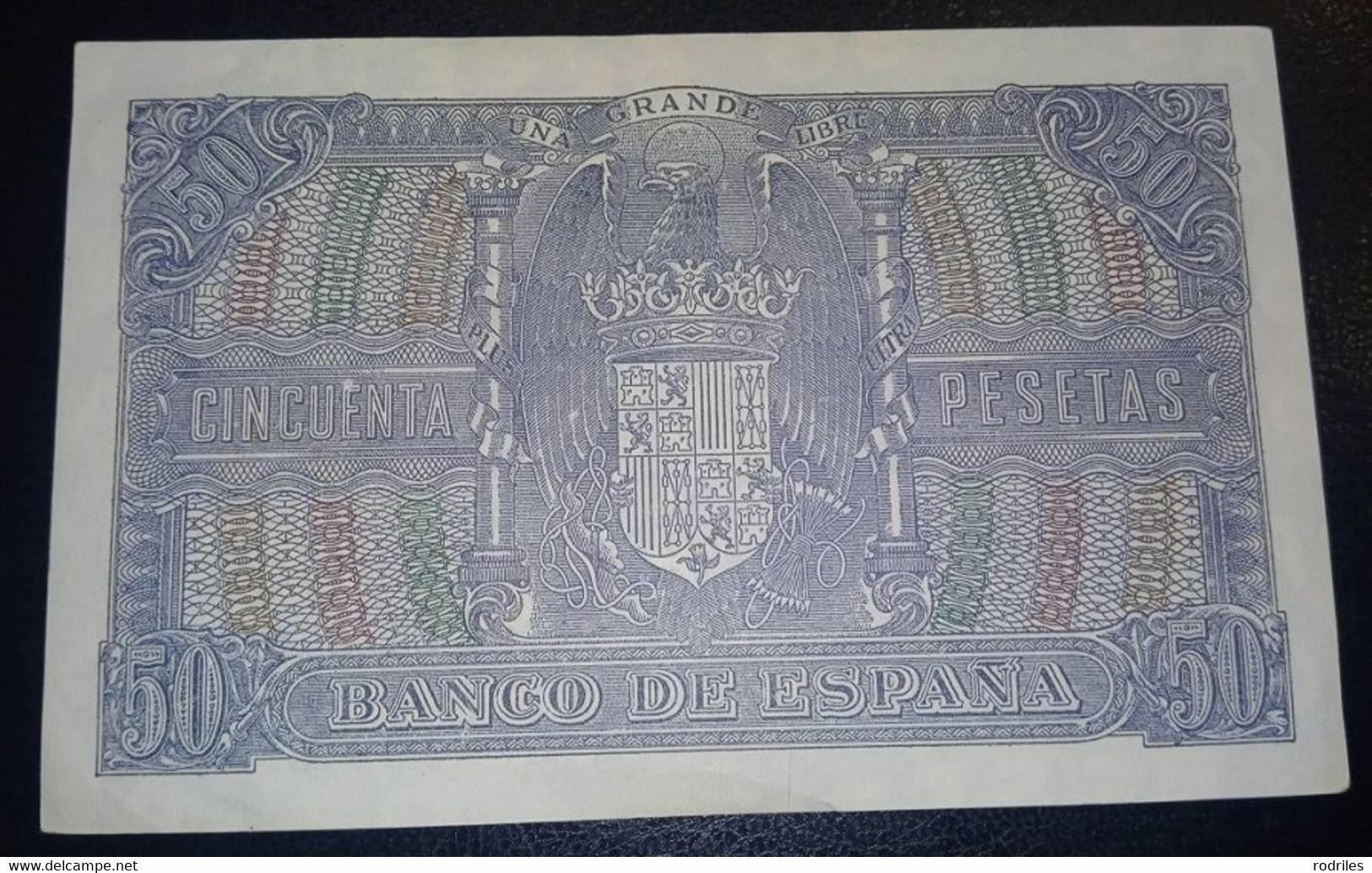 ESPAÑA.  EDIFIL 437a.  50 PTAS 9 DE ENERO DE 1940.  SERIE B.  CONSERVACIÓN S/C- - 50 Peseten