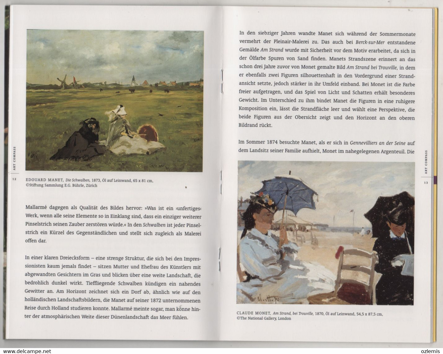 ART COMPASS EDOUARD MANET UND DIE IMPRESSIONISTEN BOOK - Pittura & Scultura