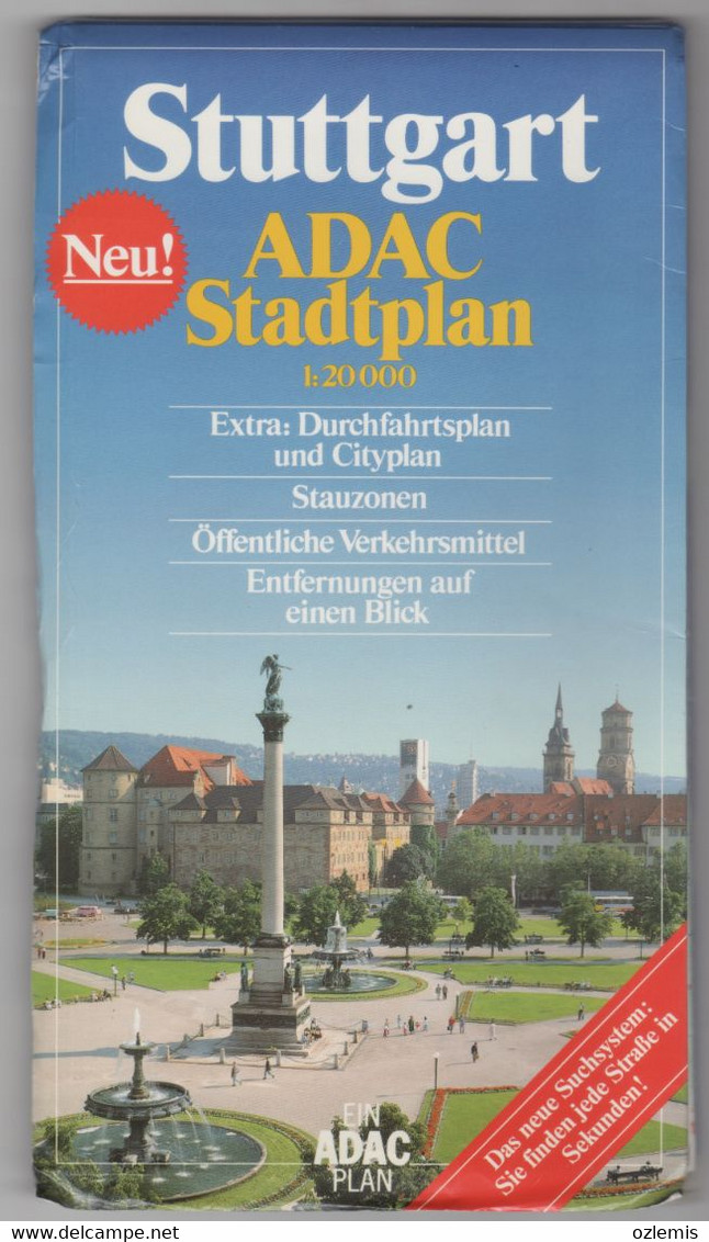 ADAC STADPLAN 1.20000, STUTTGART - Landkarten