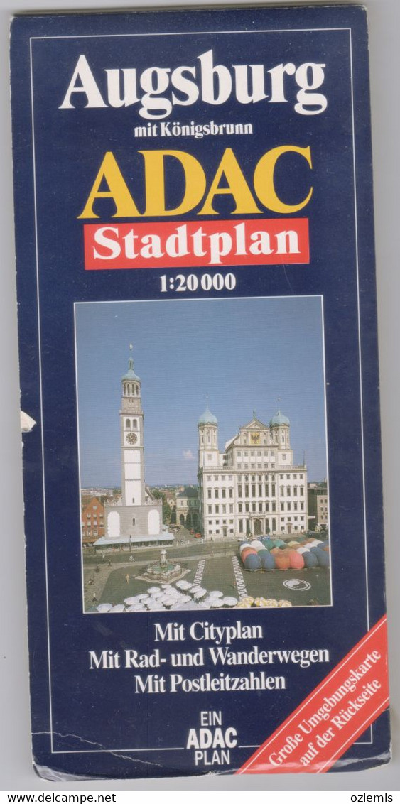 ADAC STADPLAN 1.20000, AUGSBURG - Wereldkaarten