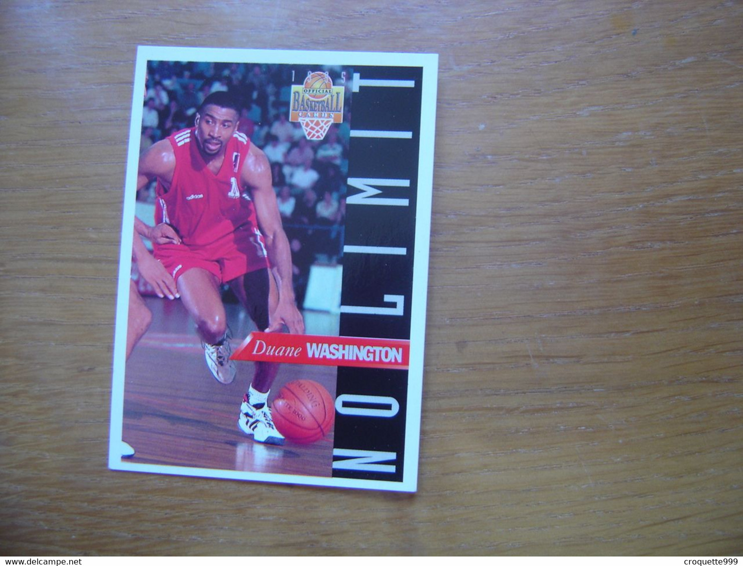 1995 Carte Basketball Panini DUANE WASHINGTON No Limit FFBB Basket - Altri & Non Classificati