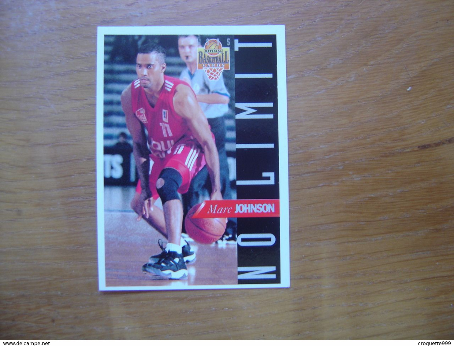 1995 Carte Basketball Panini MARC JOHNSON No Limit FFBB Basket - Sonstige & Ohne Zuordnung