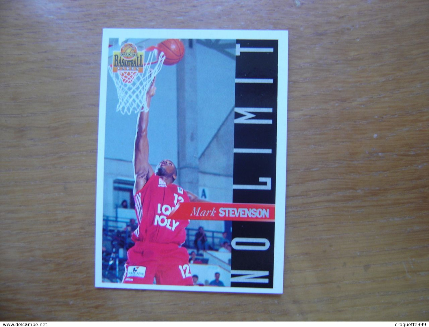 1995 Carte Basketball Panini MARK STEVENSON No Limit FFBB Basket - Andere & Zonder Classificatie