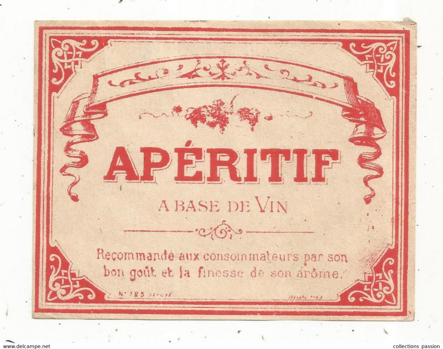 étiquette , Alcool , Apéritif à Base De Vin - Other & Unclassified