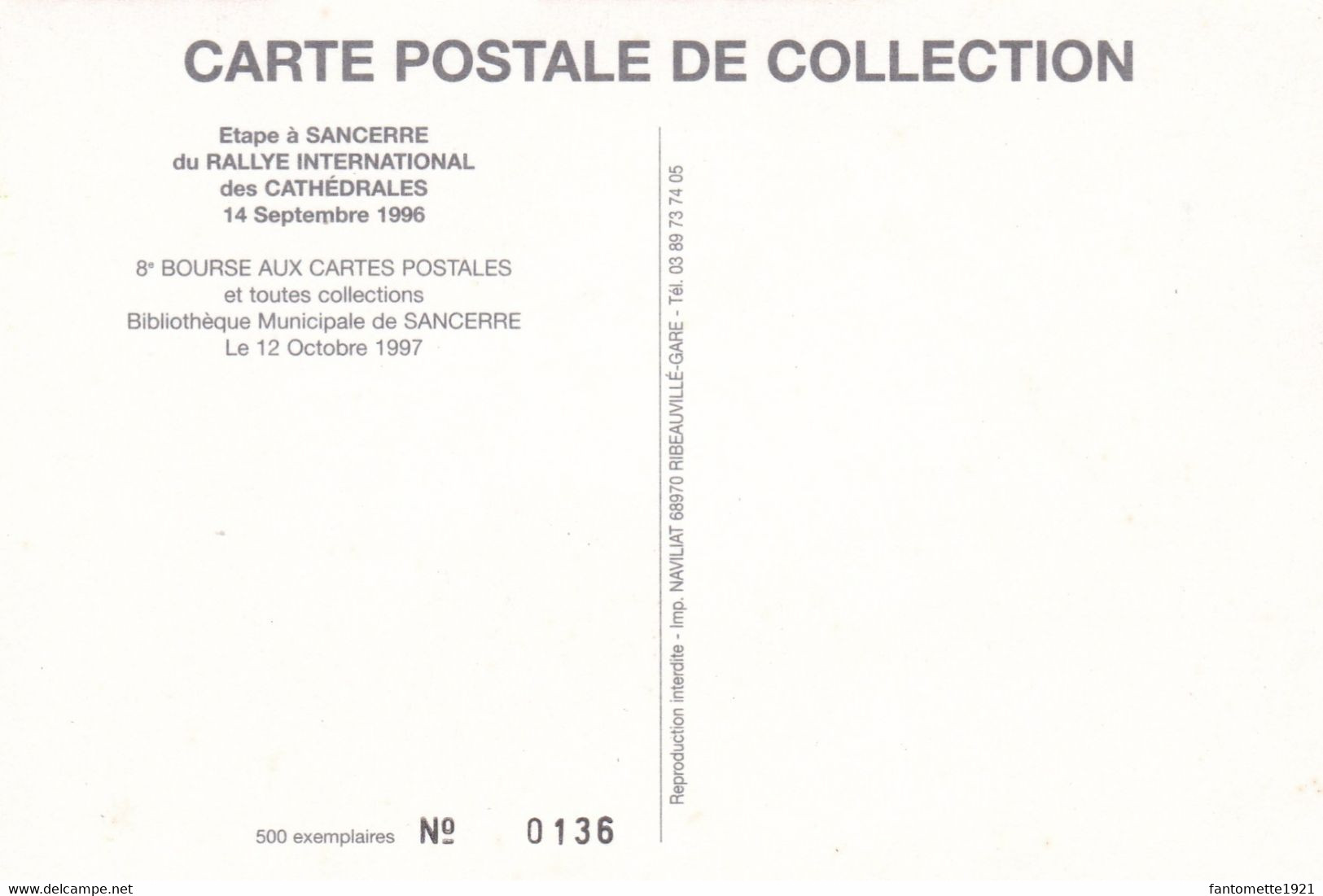 RALLYE INTERNATIONAL DES CATHEDRALES 12/10/1997 (ID36) - Colecciones Y Lotes