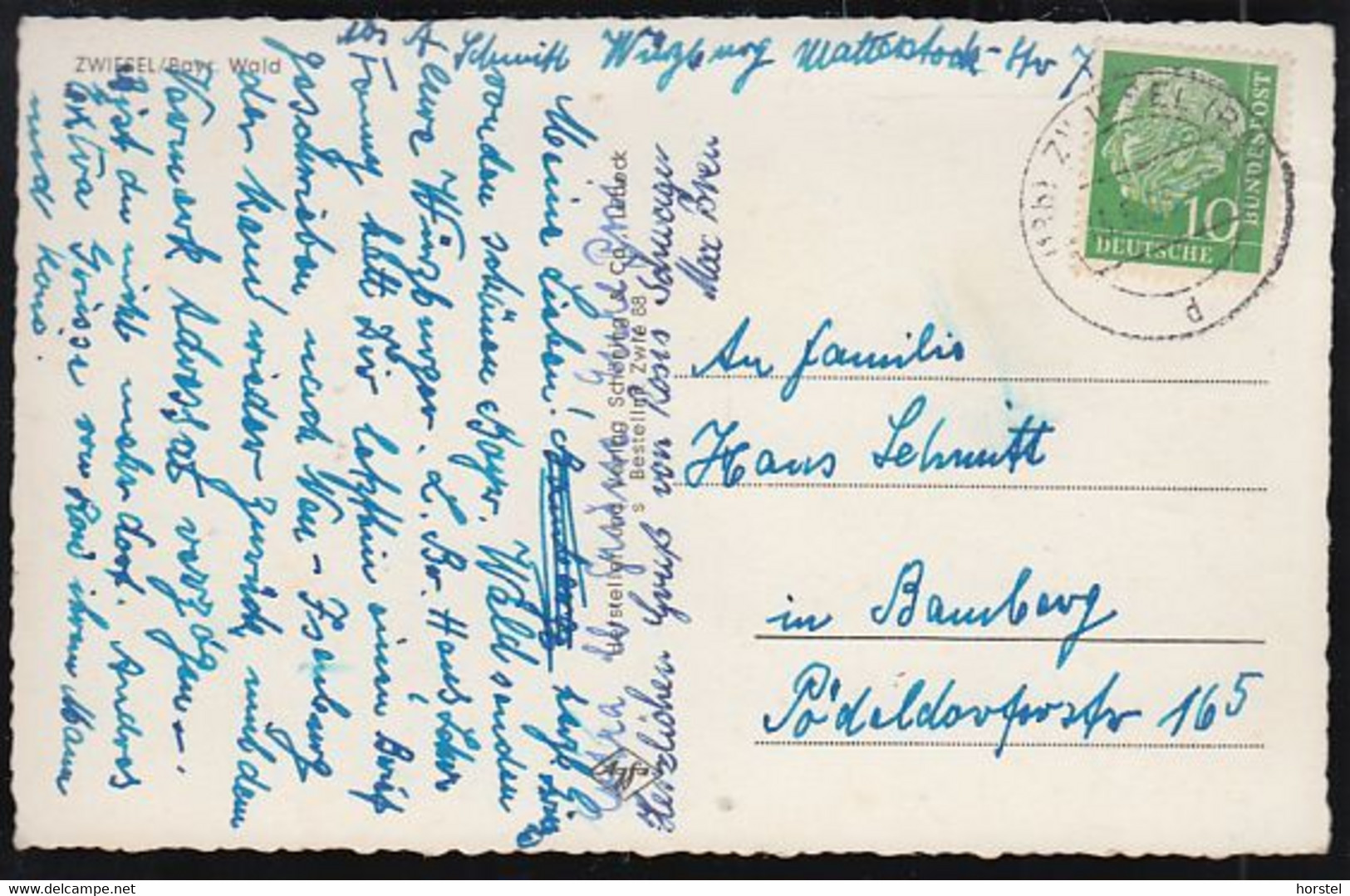 D-94227 Zwiesel - Bayer. Wald - Ortsansicht (50er Jahre) - Nice Stamp - Zwiesel